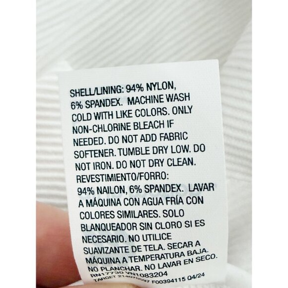 All In Motion Women's Flex V-Neck Cropped Sports Bra - Cream L - Picture 6 of 8